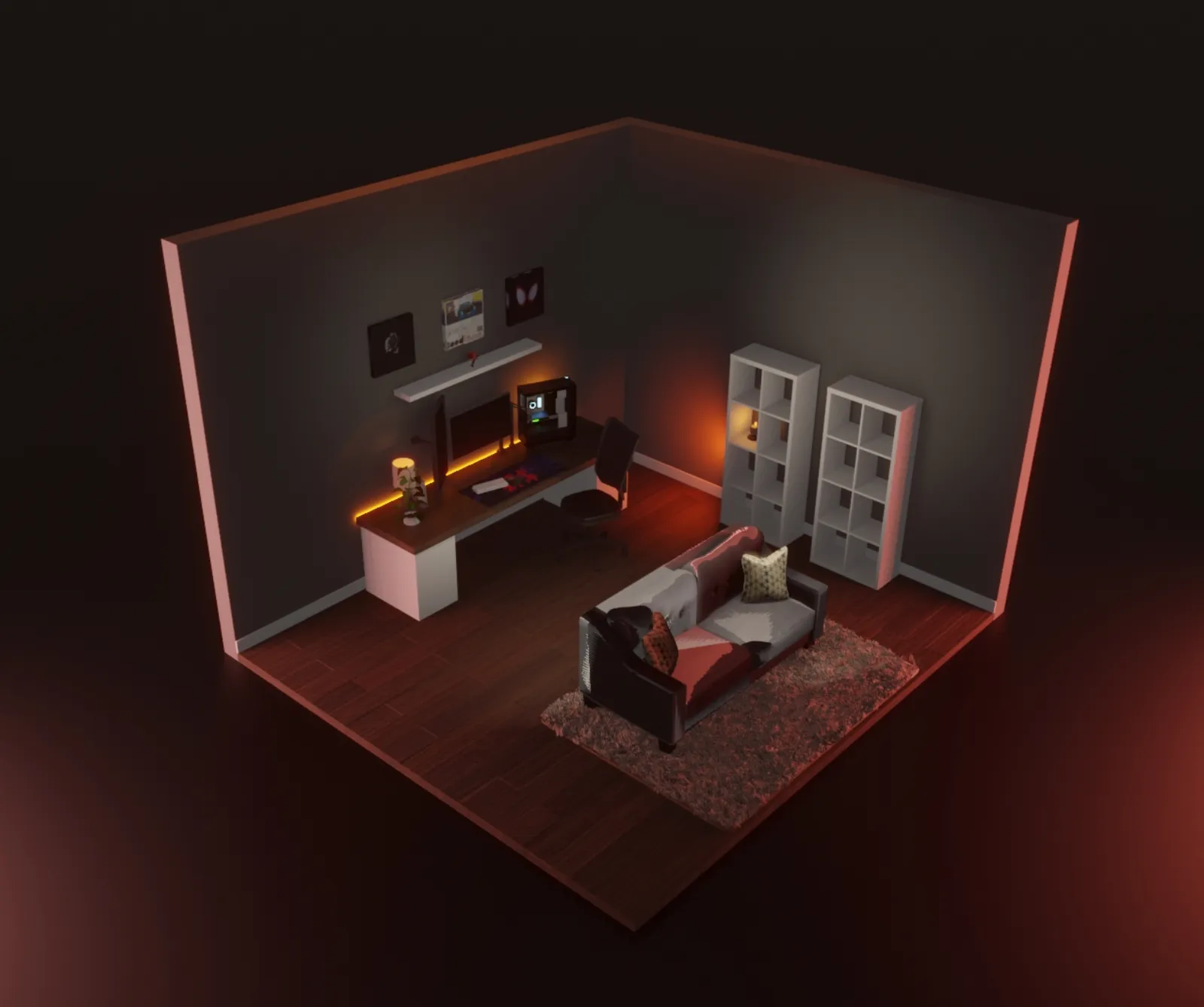 Loft corner — lighting study