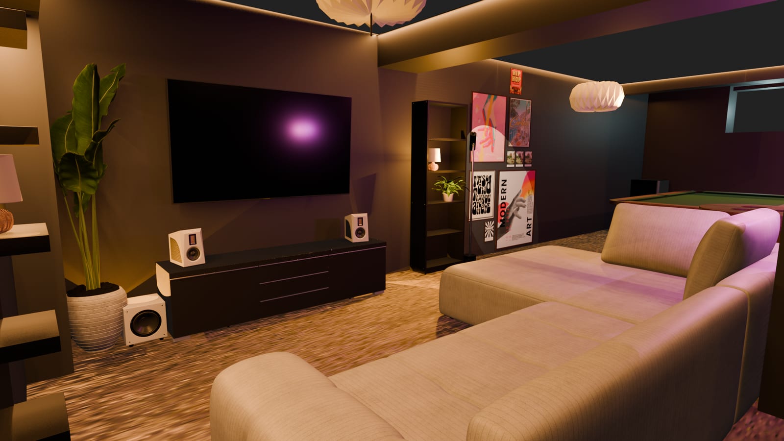 Lounge — TV wall